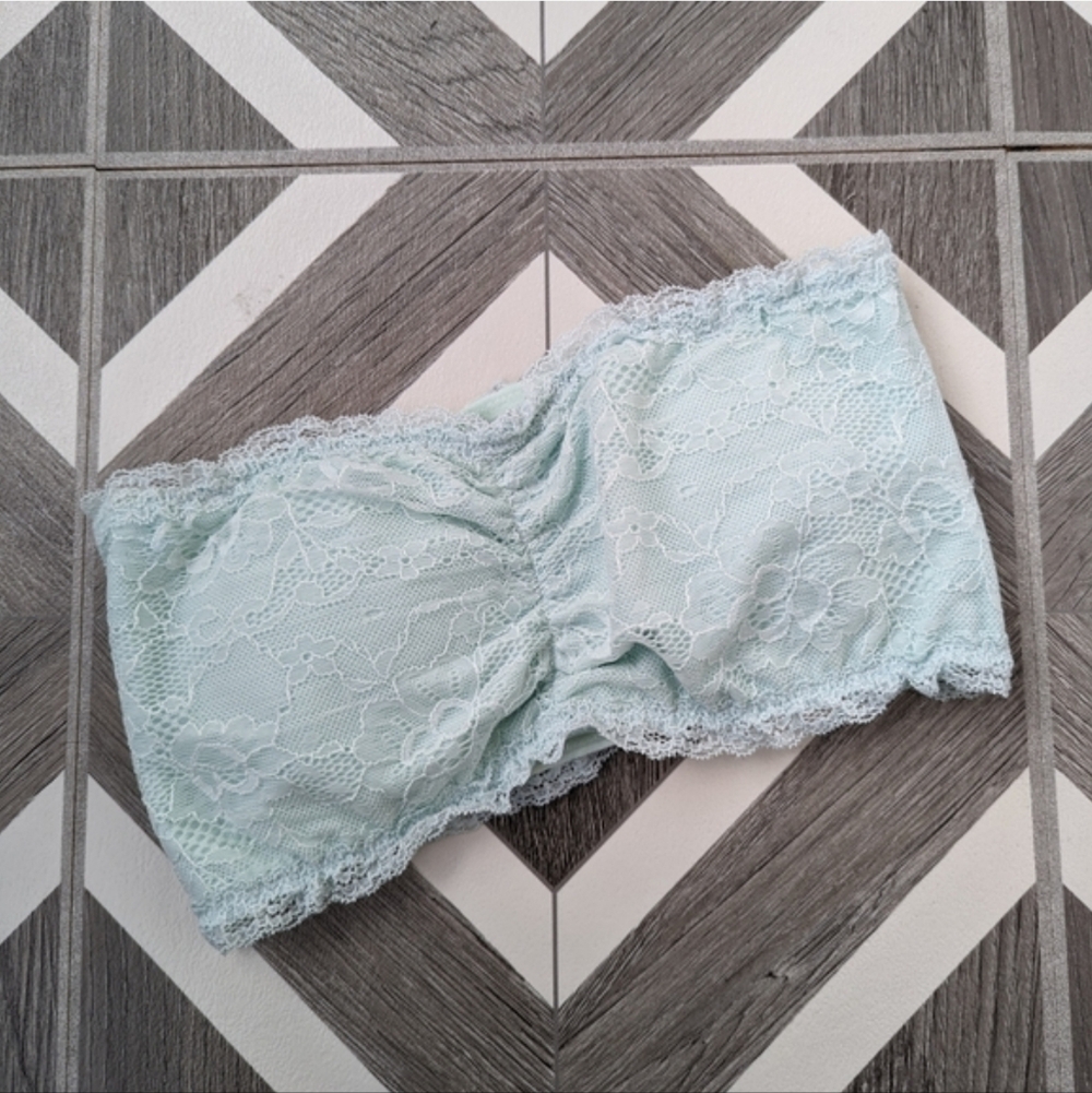 NWOT Chelsea 28 Blue Lace Bandeau Bralette Top Size Small